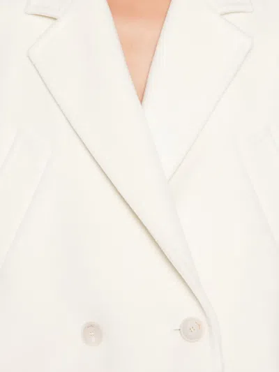 Max Mara Galea Wool And Cashmere Peacoat In Neutral