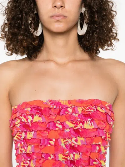 Farm Rio Flying Birds Midi Dress In Pink
