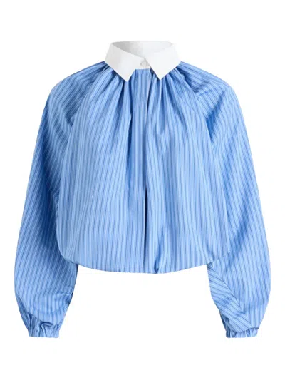 Patou Bubble Blouse In Blue