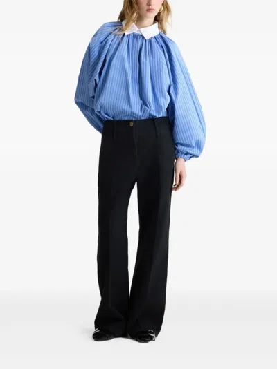 Patou Bubble Blouse In Blue