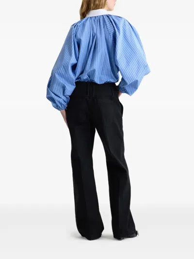 Patou Bubble Blouse In Blue
