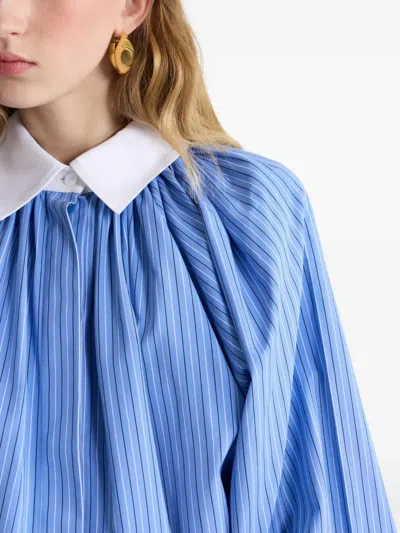 Patou Bubble Blouse In Blue