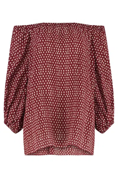 Marinella Piccinno Silk Blouse In Brown