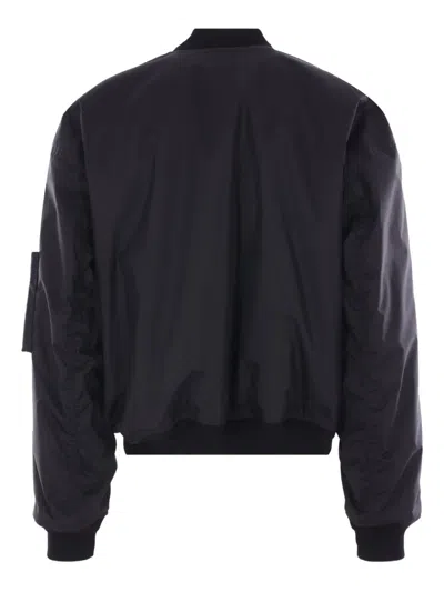 Balenciaga Black Polyamide Large Fit Bomber Jacket In Black