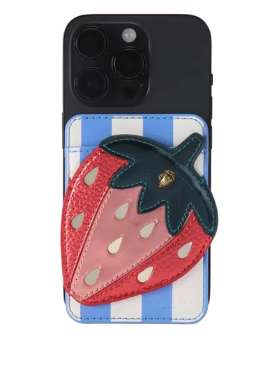 Kurt Geiger Strawberry Phone Card Holder In Blue
