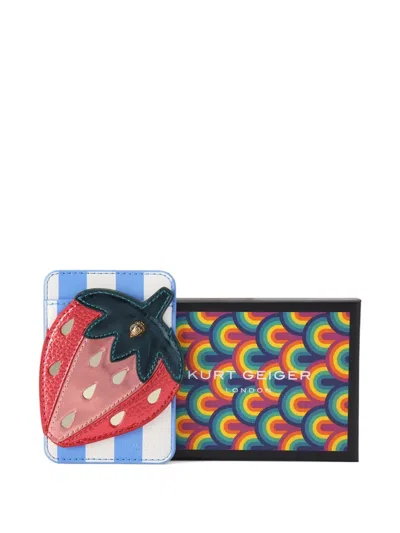 Kurt Geiger Strawberry Phone Card Holder In Blue
