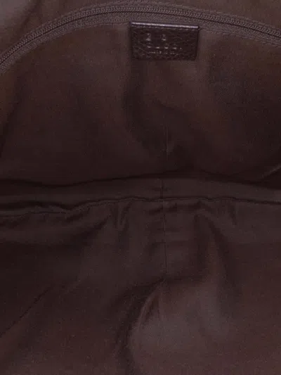 Pre-owned Gucci 2016-2025 Canvas Reins Hobo Bag In Brown