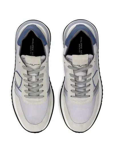 Philippe Model Gray  Blue Sneakers In Gray