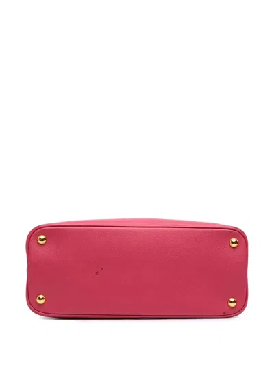 Pre-owned Prada 2000-2024 Medium Saffiano Lux Promenade Satchel In Pink