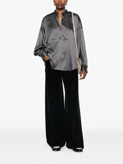 Brunello Cucinelli Monili-embellished Satin Top