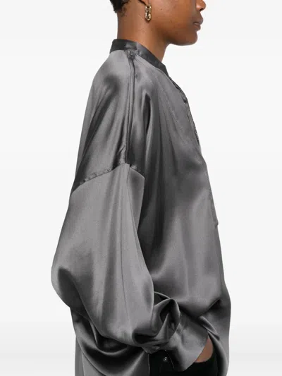Brunello Cucinelli Monili-embellished Satin Top