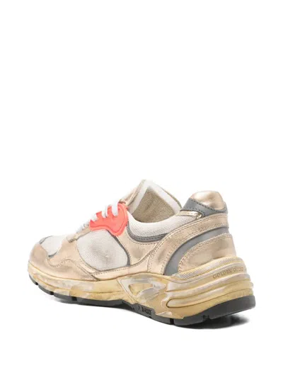 Golden Goose Dad-star Metallic Sneakers In Gold
