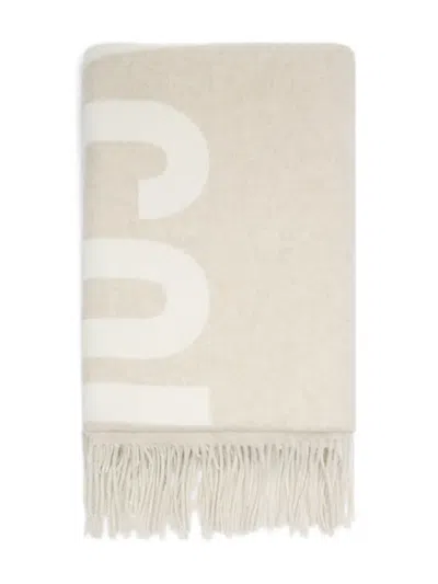 Jacquemus Logo-jacquard Wool Scarf In Neutral