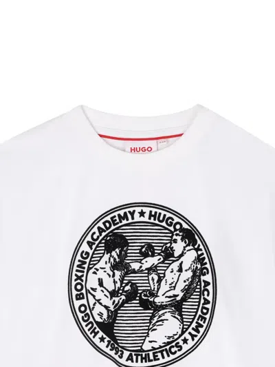 Hugo Boss Boxing Academy-print T-shirt In White