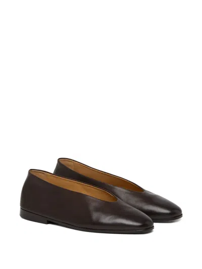 Marsèll Leather Ballet Flats In Brown