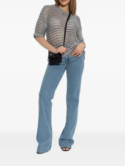 Fabiana Filippi Knitted Sweater In Gray