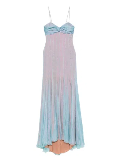 Maria Lucia Hohan Giustina Pleated Silk Dress In Multi