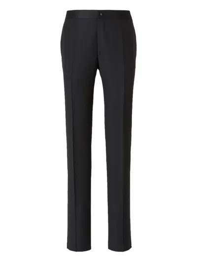 Canali Wool Single-breasted Suit In Black