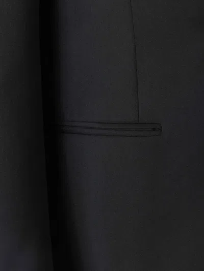 Canali Wool Single-breasted Suit In Black
