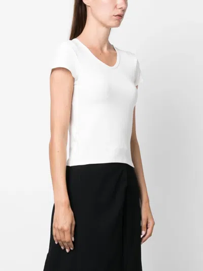 The Row Scoop-neck Cap-sleeve T-shirt