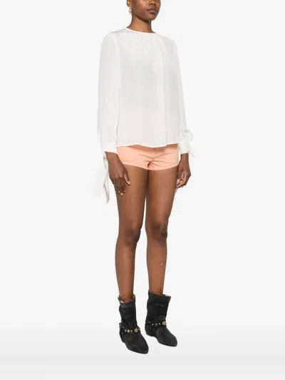 Max Mara Silk Shirts In White