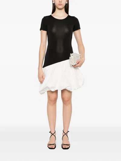 Baum Und Pferdgarten Short-sleeve Balloon-hem Dress In Black