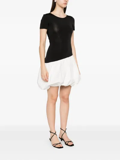Baum Und Pferdgarten Short-sleeve Balloon-hem Dress In Black