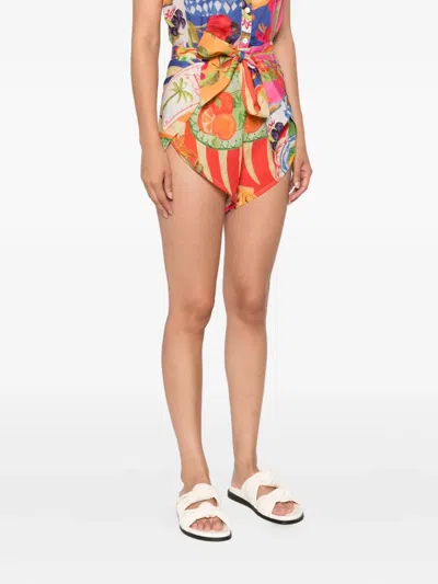 Farm Rio Summer Picnic Shorts In Multi