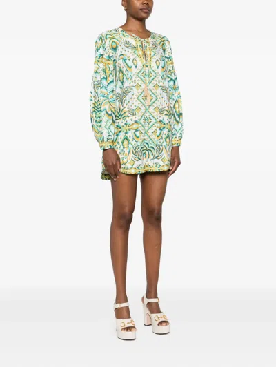 Farm Rio Tropical Tapestry Playsuit In Green