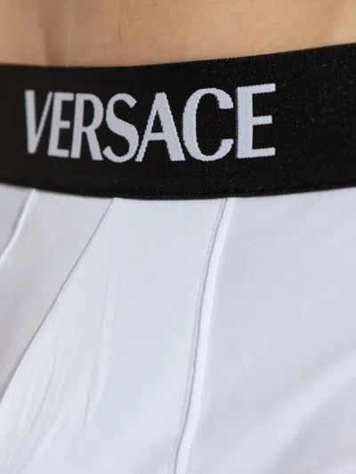 Versace Logo-band Boxer (pack Of Three) In White