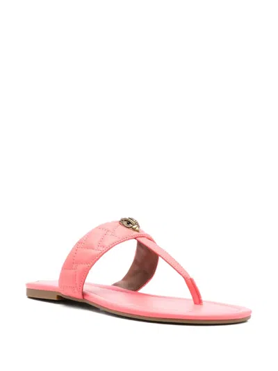 Kg Kurt Geiger Quilted Embellished Slippers In Pink
