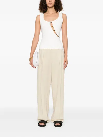 The Frankie Shop Daytona Trousers In Neutral
