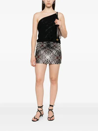 Missoni Embroidered Wool Blend Mini Skirt In Multi