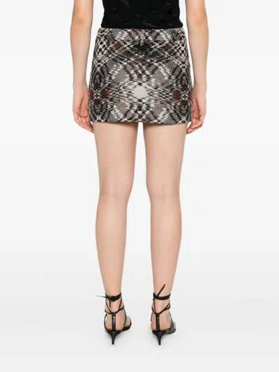 Missoni Embroidered Wool Blend Mini Skirt In Multi