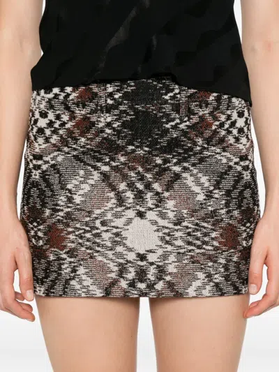 Missoni Embroidered Wool Blend Mini Skirt In Multi