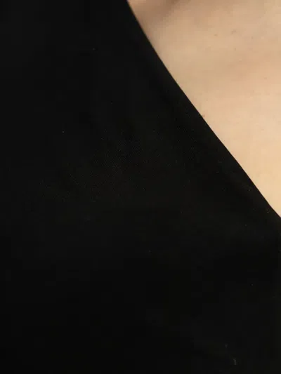 Max Mara Jersey One-shoulder Top In Black
