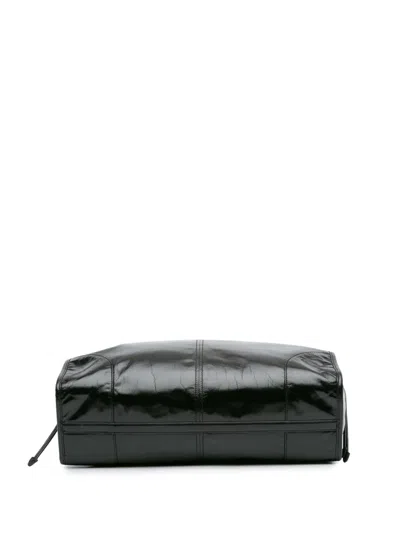 Pre-owned Prada 2010-2025 Large Shiny Calfskin Bonnie Satchel In Black