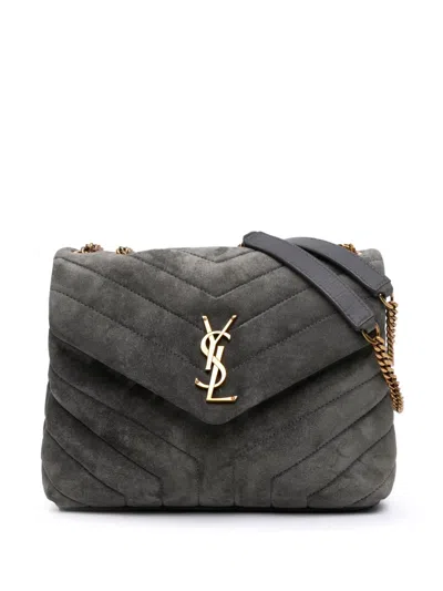 Pre-owned Saint Laurent 2022 Small Suede Loulou Shoulder Bag