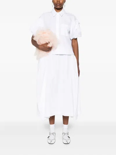 Simone Rocha Bow Hip-detailed Midi Skirt