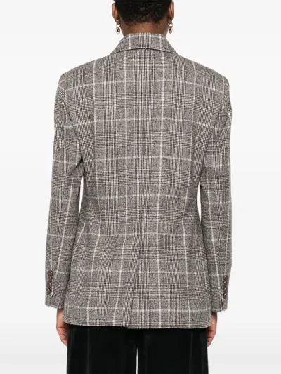 Brunello Cucinelli Checked Double-breasted Blazer