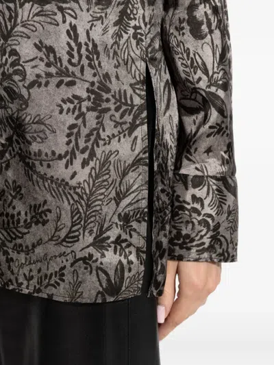 Golden Goose Floral-print Shirt In Black