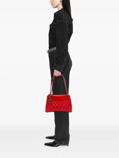 Pre-owned Chanel 2014-2015 Quilted Lambskin 7 Tote Bag