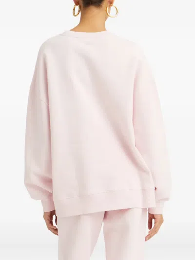 Rotate Birger Christensen Logo Embroidery Sweatshirt In Pink