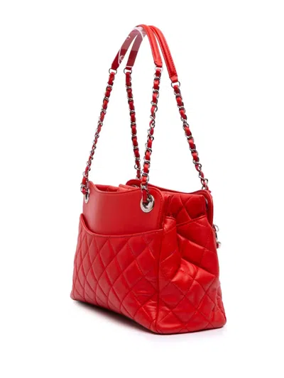 Pre-owned Chanel 2014-2015 Quilted Lambskin 7 Tote Bag