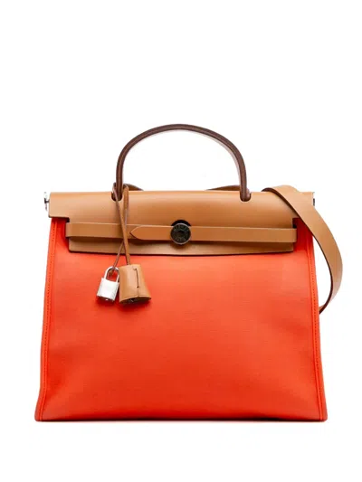 Pre-owned Hermes 2016 Toile Herbag Zip 31 Satchel