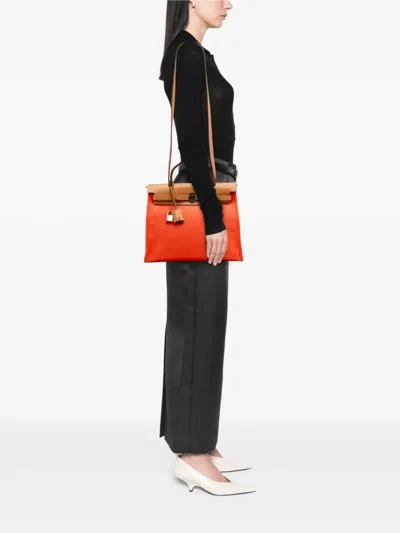 Pre-owned Hermes 2016 Toile Herbag Zip 31 Satchel