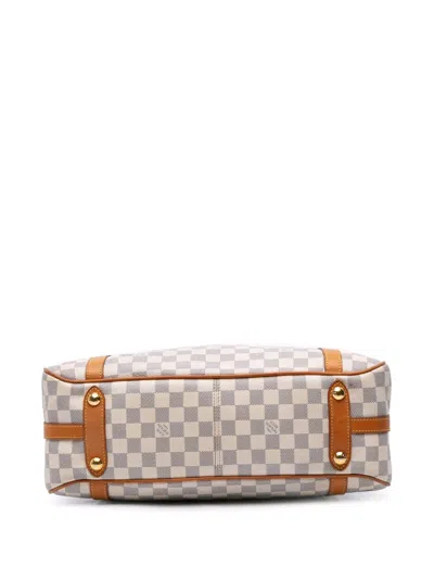 Pre-owned Louis Vuitton 2010 Damier Azur Stresa Pm Shoulder Bag In White