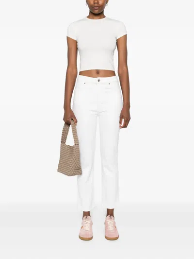 Frame Five-pocket Jeans In White