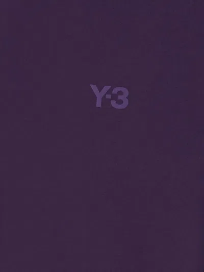 Y-3 Logo-print Crew-neck T-shirt In Purple