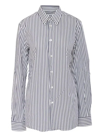 Pre-owned Helmut Lang 2023 Striped Button Cuff Shirt